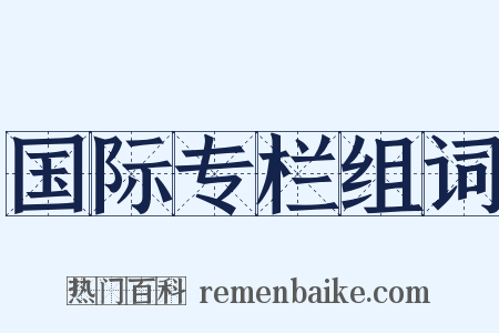 国际专栏组词是什么意思的图片